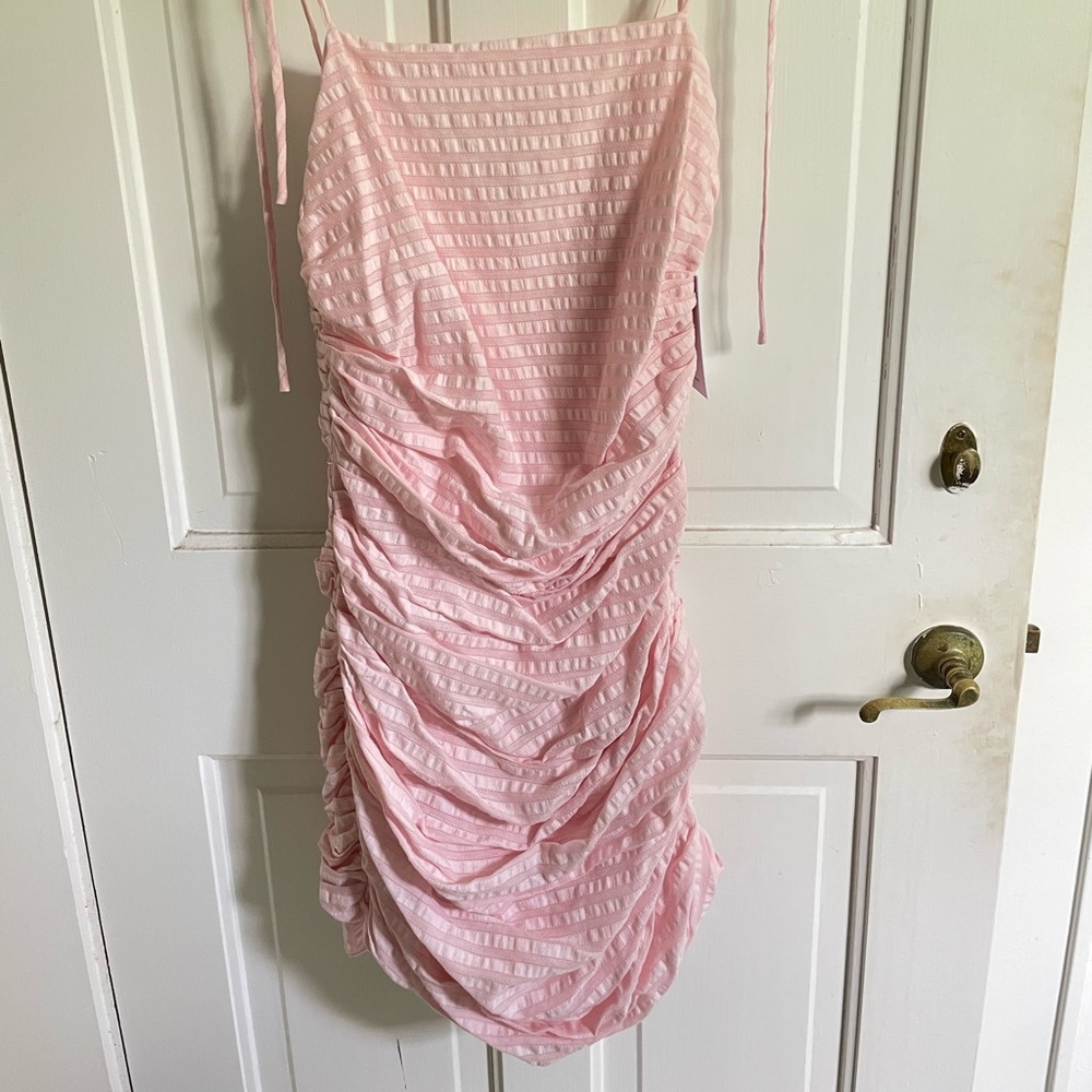 Pink mini dress